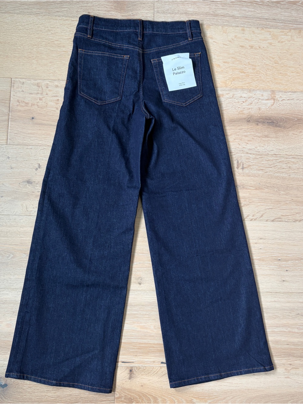 FRAME Le Slim Palazzo Jeans Women’s Sz 29 Dark Wash High Rise Wide Leg NWT *Q3 - Picture 2 of 6